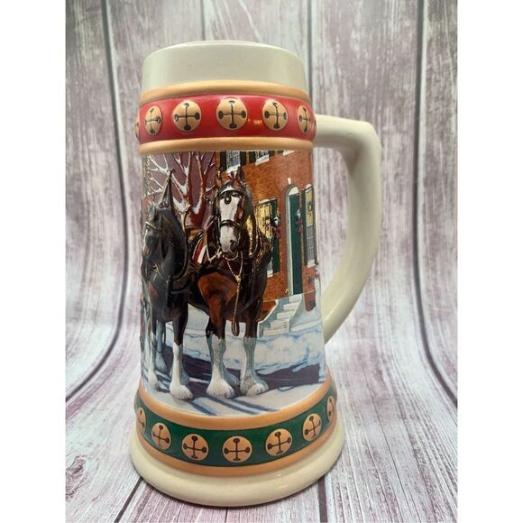 1998 Budweiser Holiday Stein - Hometown Holiday Old World Heritage     - Picture 3 of 12